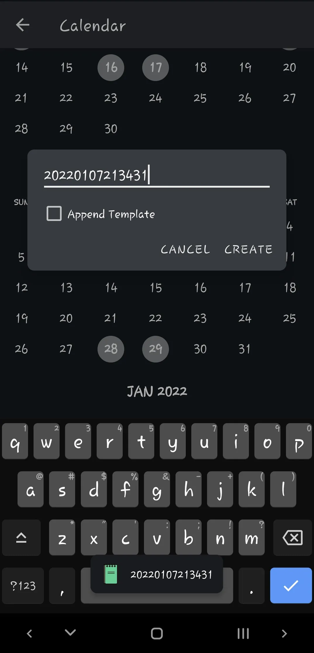 Calendar View