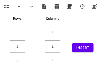 Insert Table