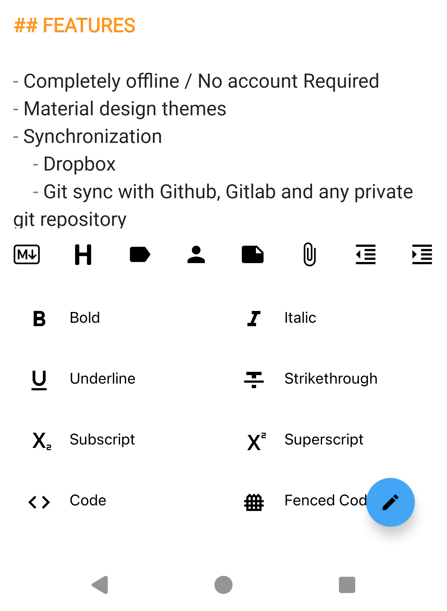 Markdown Buttons